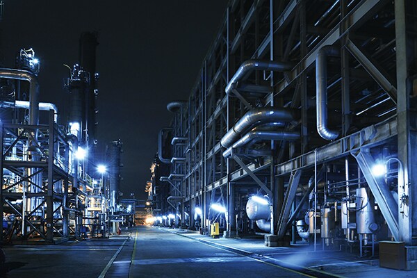 View of the installed machines at Oil refinery