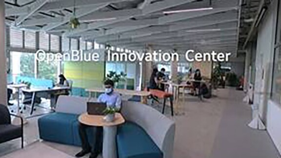 Interior view of Johnson Controls OpenBlue Innovation Center