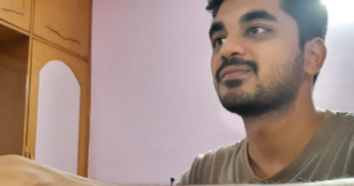 Close up of a employee working from home