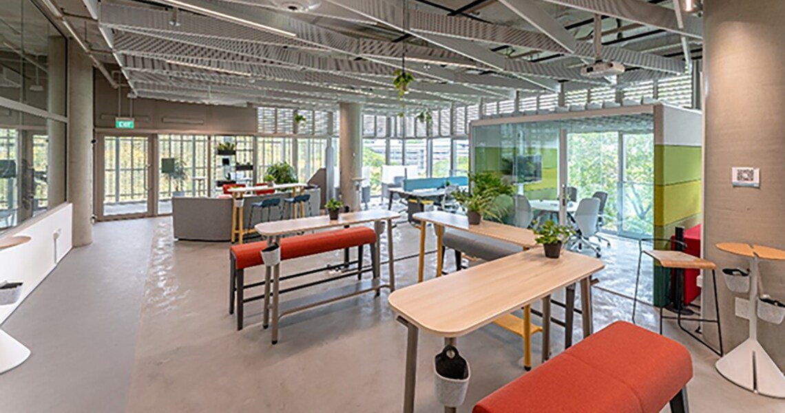 Cover Page of a case study of Steelcase having the view of a furnished office space