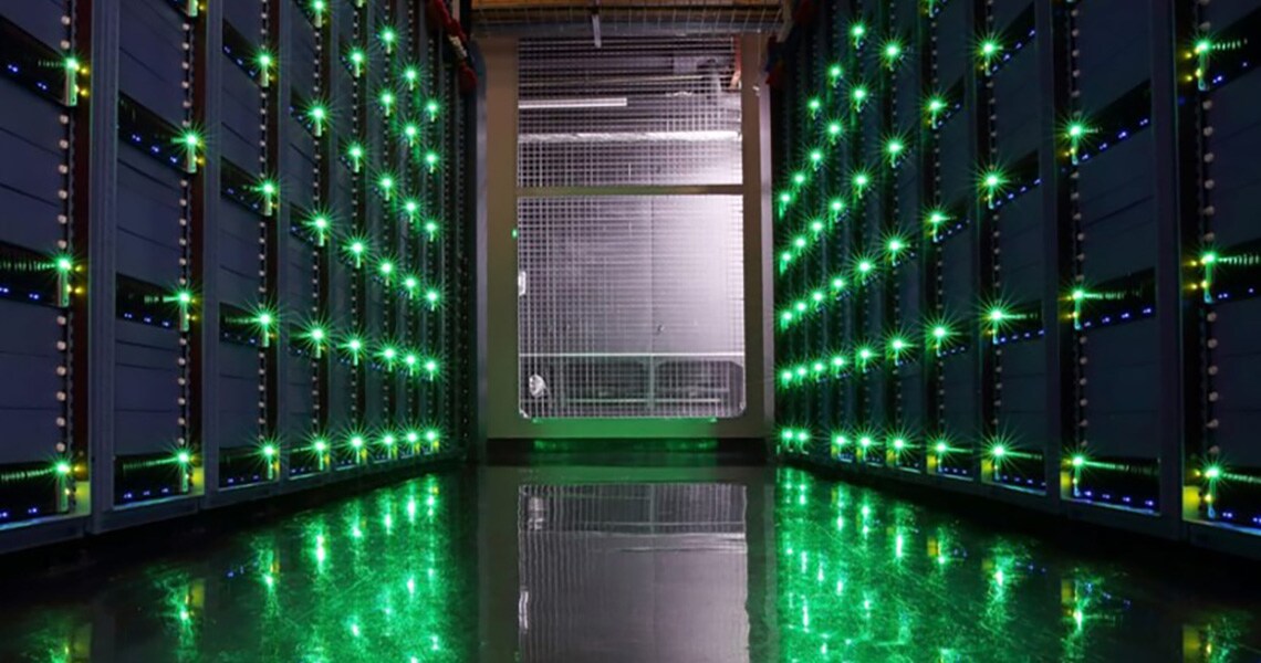 Interior view of Data center