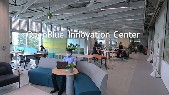 Interior view of Johnson Controls OpenBlue Innovation Center