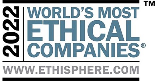 Creative text naming Ethisphere as Ethical company