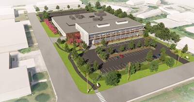 View of architectural rendering of the Johnson Controls Engineering Center located in Glendale, Wisconsin, US