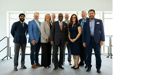NRG Park and Johnson Controls employees at kick off of the sustainability meet