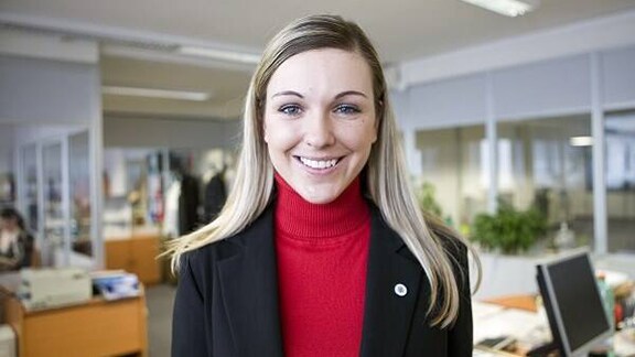 Woman Employee in an Office