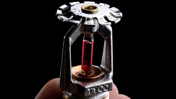 Close up of fire sprinkler