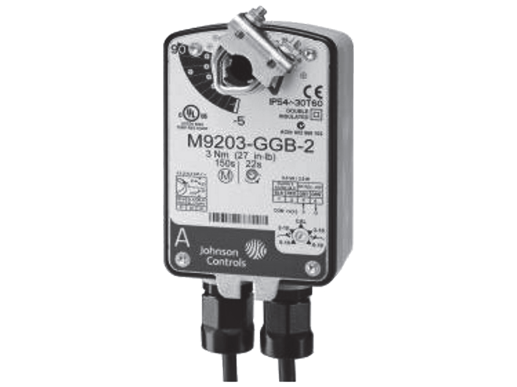 Display of a Johnson Controls M9203-GGB-2 Electric Spring Return Proportional Actuator