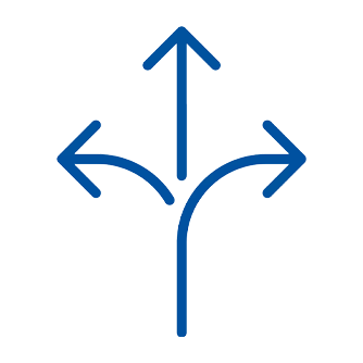 Icon depicting greater flexibility