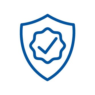 Icon of tick on a shield