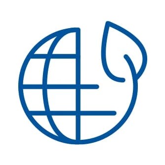 Icon combining earth and leaf