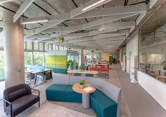 Interior view of an empty office space