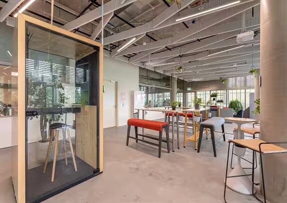 Interior view of an empty office space