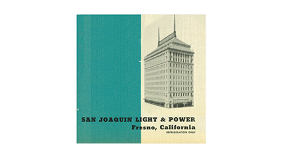 Creative using the San Joaquin Light and Power Corporation Building in Fresno, California