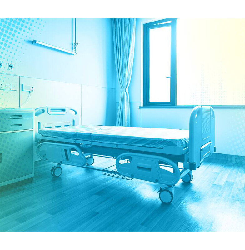 View of a empty hospital room