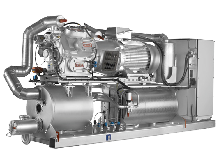 Display of a heat pump machine