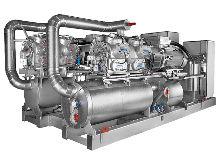 Display of Sabroe DualPAC heat pump