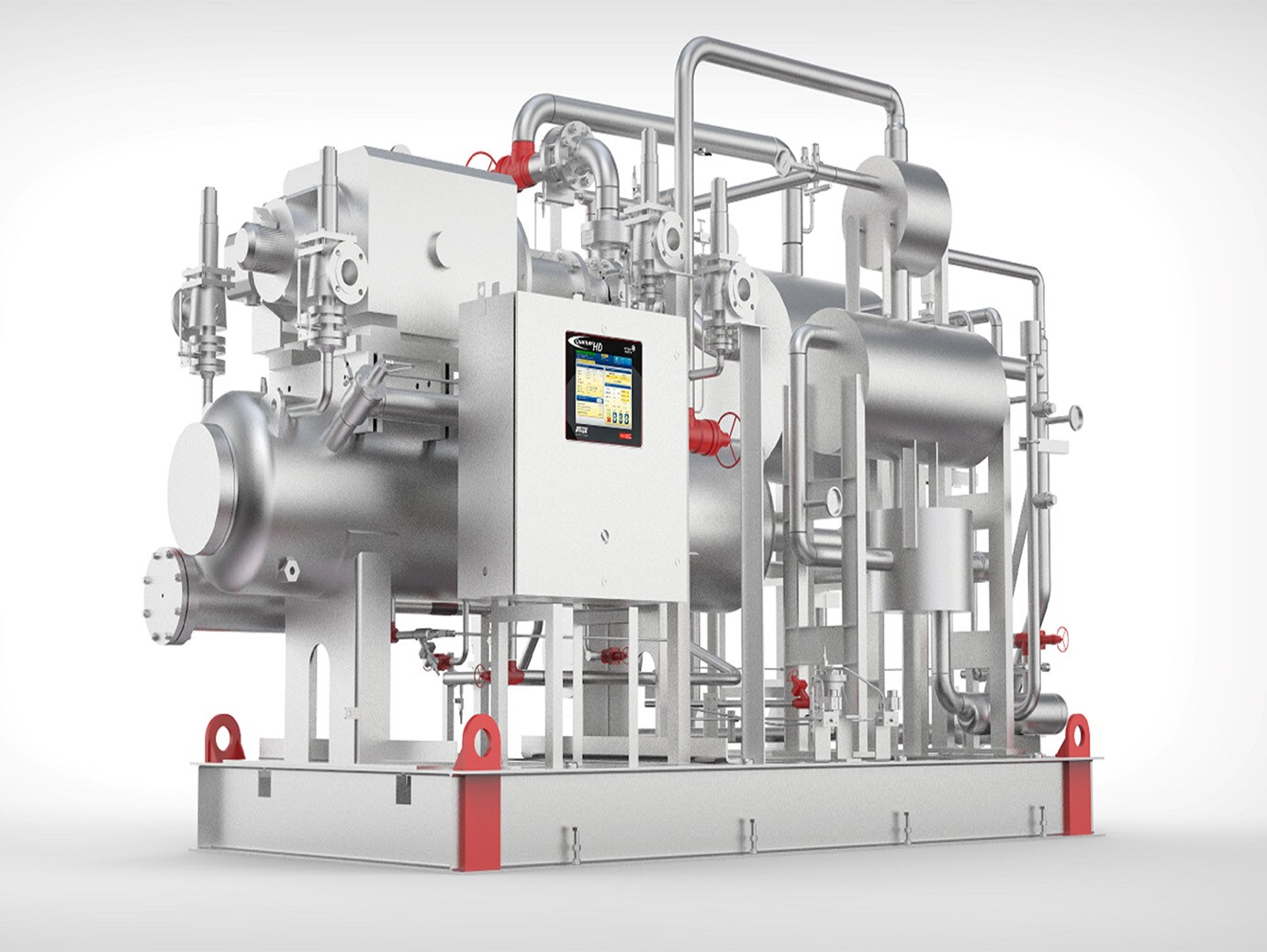 Display of Sabroe HicaHP heat pump