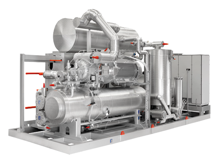 Display of Sabroe PAC (Packaged Ammonia Chiller) chiller