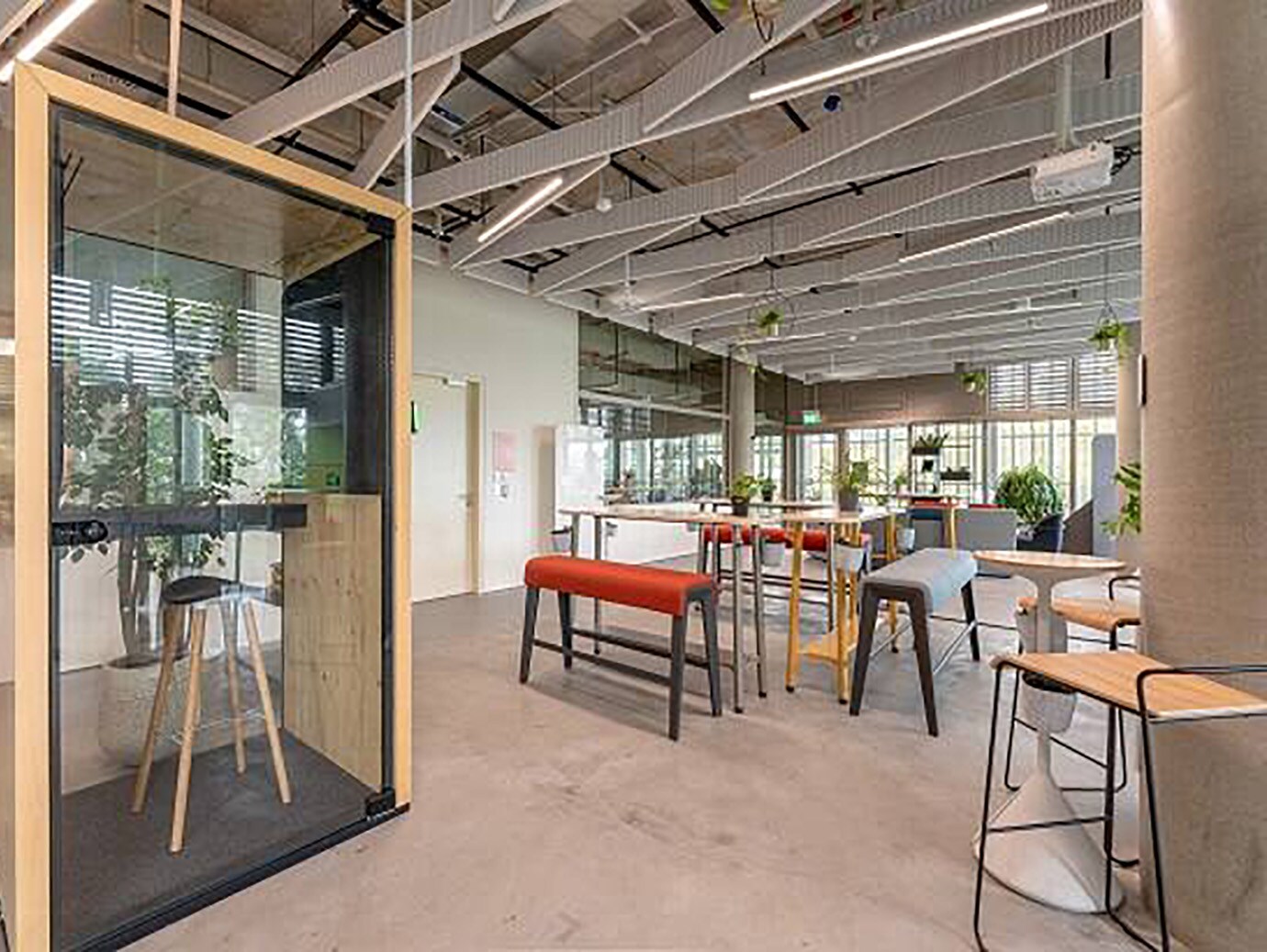 Interior view of a office lounge area