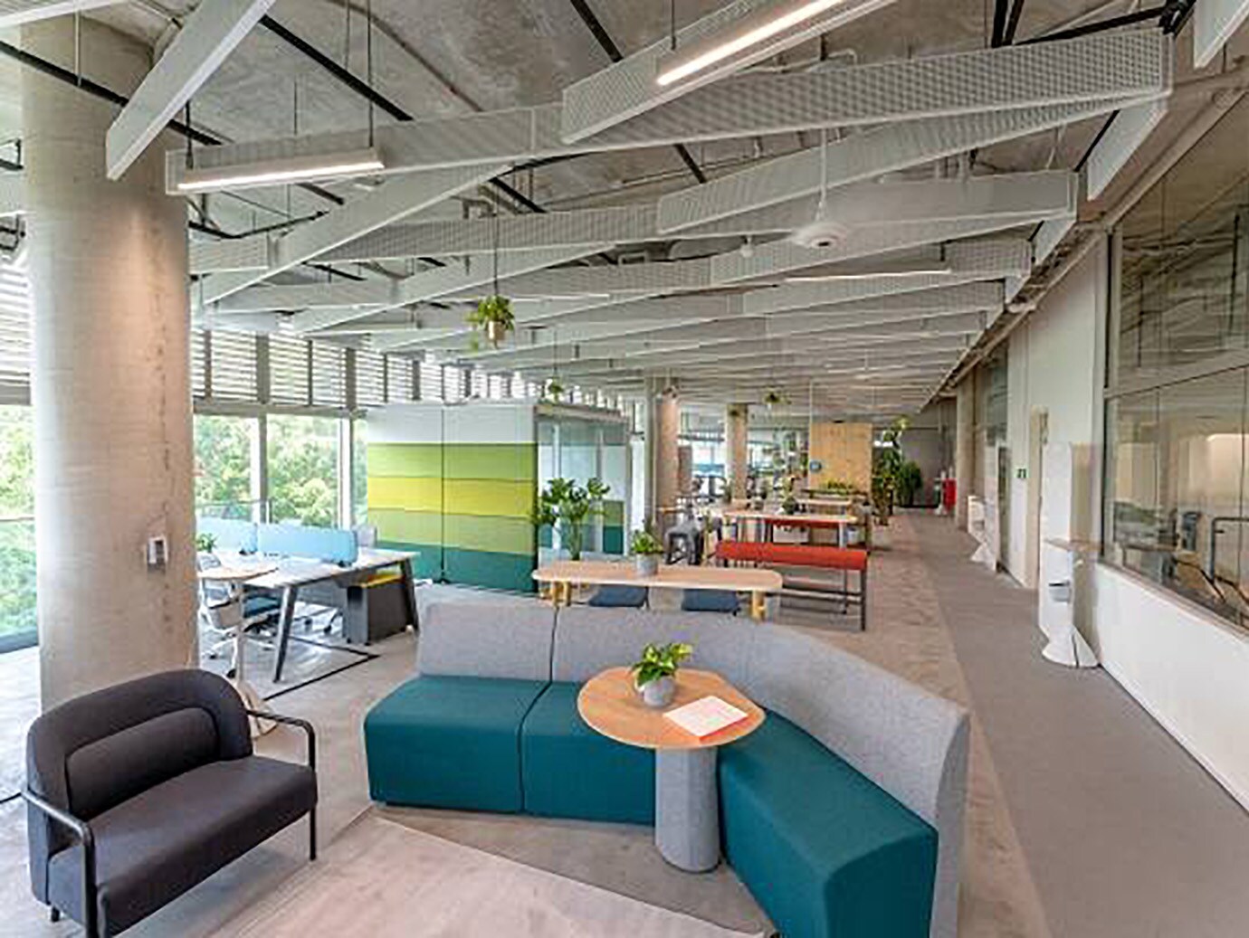 Interior view of a office lounge area