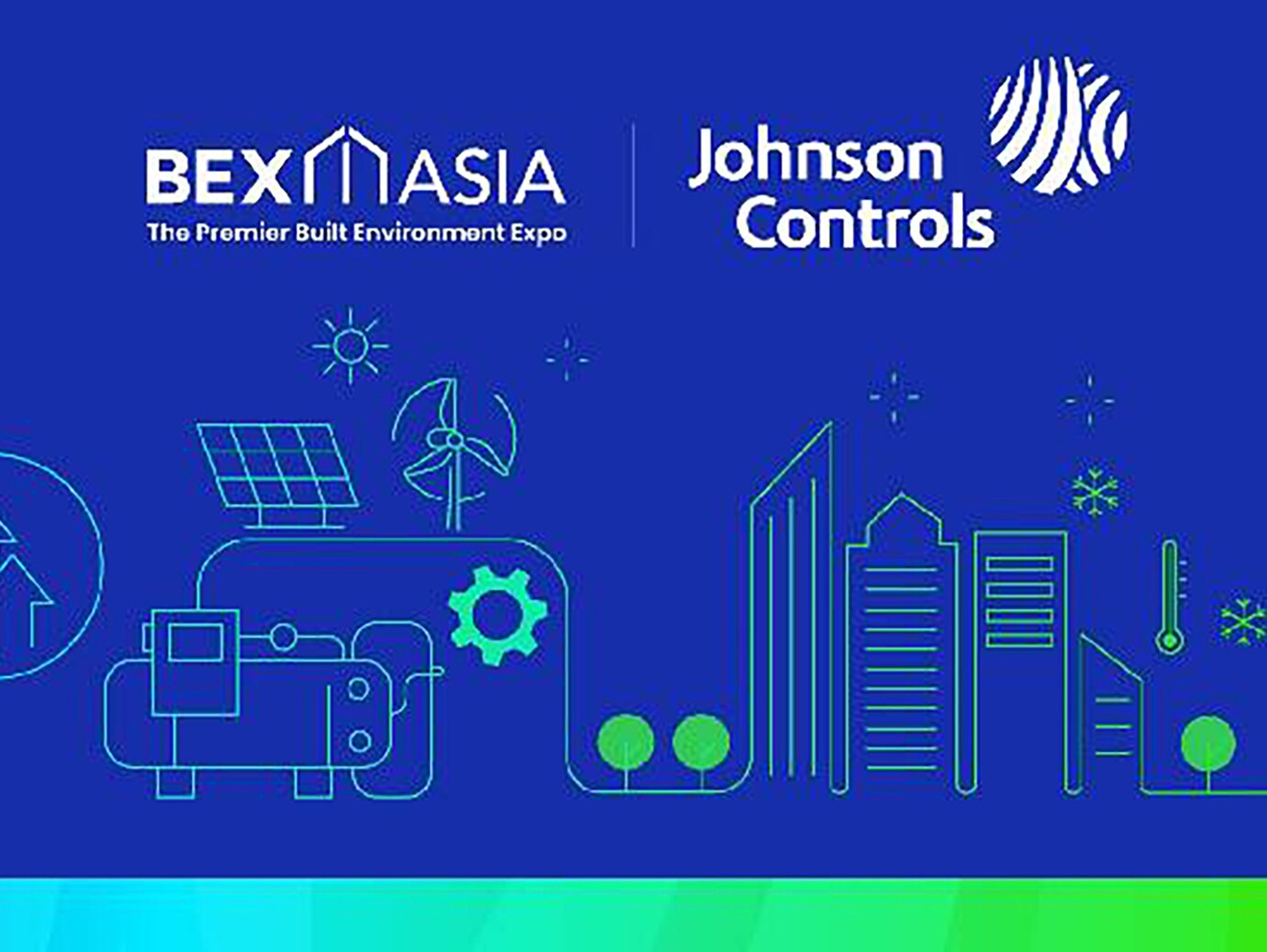 Creative displays a collaboration between BEX ASIA, The Premier Built Environment Expo, and Johnson Controls