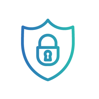 Security icon in blue