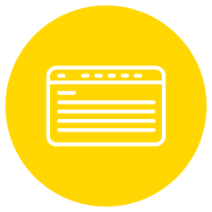 Icon of a tablet displaying an application