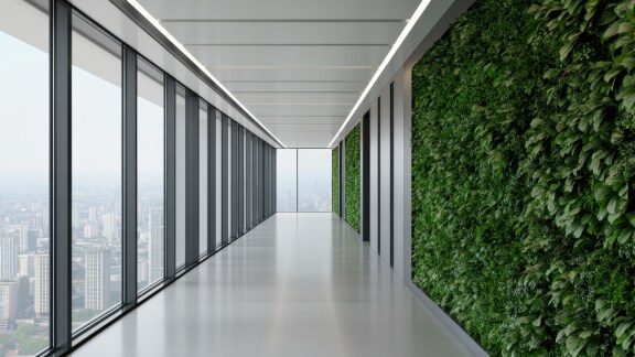 Passage plant covered with wall